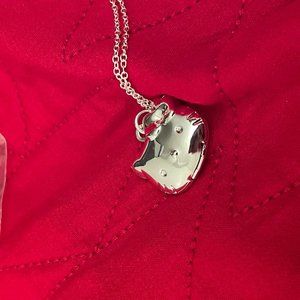 Hello Kitty 925 Sterling Locket Necklace NEW